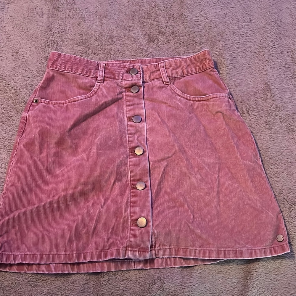 Roxy Pink Corduroy Skirt